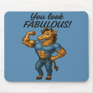 Beefcake Giraffe - Fabulous en gebogen Muismat