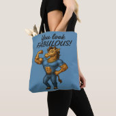 Beefcake Giraffe - Fabulous en gebogen Tote Bag (Dichtbij)