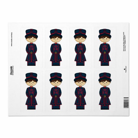 Beefeater Guard Sticker Label (Full Sheet)