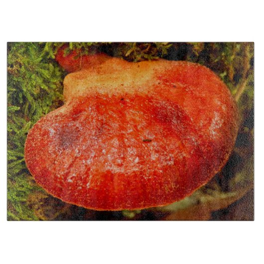 Beefsteak Fungus Glass Chopping Board Snijplank (Voorkant)