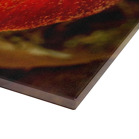 Beefsteak Fungus Glass Chopping Board Snijplank (Hoek)