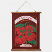 Beefsteak Tomato Seed Packet Hanging Tapestry Hangend Wandkleed (Voorkant)