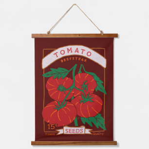 Beefsteak Tomato Seed Packet Hanging Tapestry Hangend Wandkleed