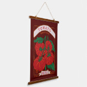 Beefsteak Tomato Seed Packet Hanging Tapestry Hangend Wandkleed (Gebogen)