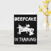 Beeftaart in training Gym Musea Funny Bodybuilding Kaart (Gele Bloem)