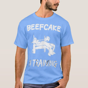 Beeftaart in training Gym Musea Funny Bodybuilding T-shirt