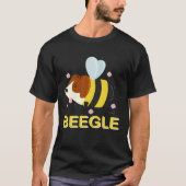Beegle Beagle Bee Dog Pun Cute T-shirt (Voorkant)