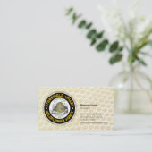 Beehive Apiary Golden Honeycomb Visitekaartje (Staand voorkant)