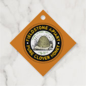 Beehive Apiary Name Dark Amber Hang Label (Voorkant)