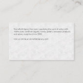 Beehive Apiary Name White Honeycomb Visitekaartje (Achterkant)