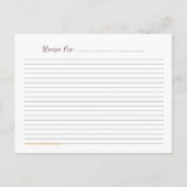 Beehive  Art Recipe Card Briefkaart (Achterkant)