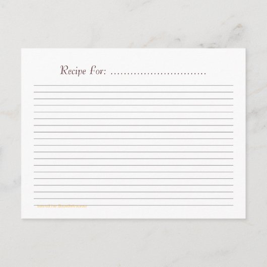 Beehive  Art Recipe Card Briefkaart (Achterkant)