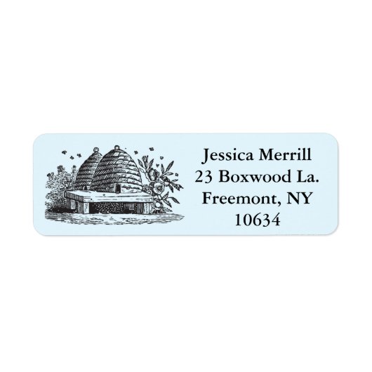 Beehive Bewick Aviary Return Address Labels (Voorkant)