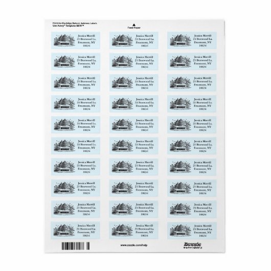Beehive Bewick Aviary Return Address Labels (Full Sheet)