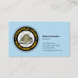 Beehive Business Name Light Blue Visitekaartje