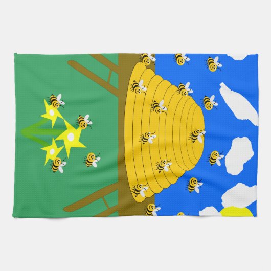 Beehive Design keukenhanddoek (Horizontaal)