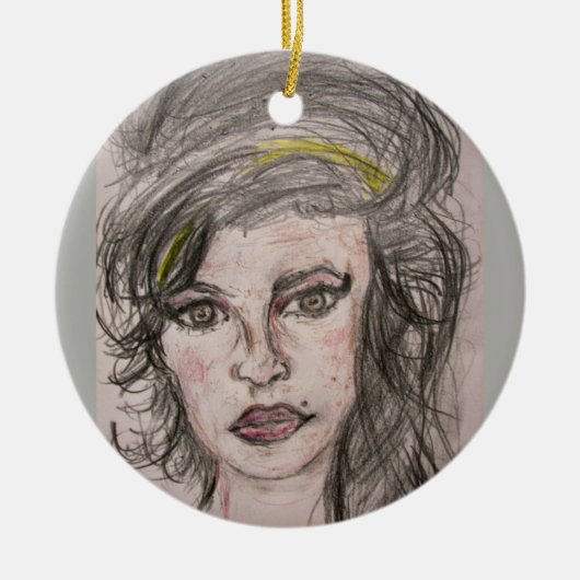 Beehive Girl Keramisch Ornament (Voorkant)