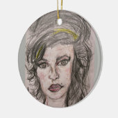 Beehive Girl Keramisch Ornament (Links)