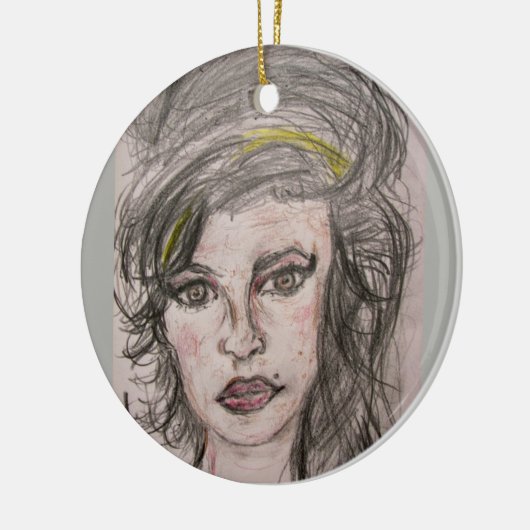 Beehive Girl Keramisch Ornament (Links)