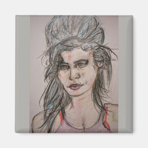 Beehive Girl Walking Magneet