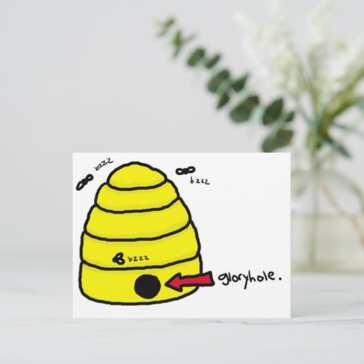 Beehive Gloryhole Briefkaart (Staand voorkant)