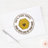 Beehive heart logo jar stickers for beekeeper (Envelop)