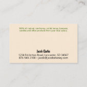 Beehive Honey Antiek White Visitekaartje (Achterkant)