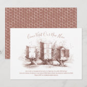 Beehive Honeycomb Housewarming Party Kaart (Voorkant / Achterkant)