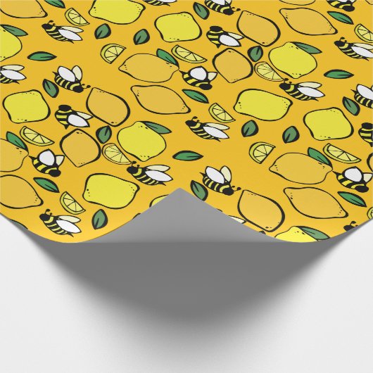 Beehive Lemonade patroon Cadeaupapier (Hoek)