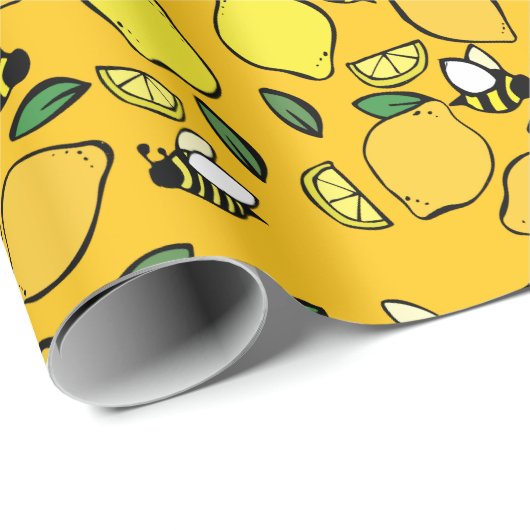 Beehive Lemonade patroon Cadeaupapier (Rol Hoek)