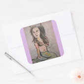 Beehive Mermaid Vierkante Sticker (Envelop)