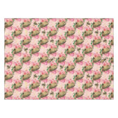  Beehive Pink Floral Honeycomb Patroon Tafelkleed (Voorkant (Horizontaal))