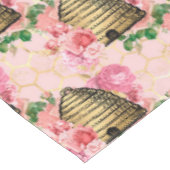  Beehive Pink Floral Honeycomb Patroon Tafelkleed (Gekanteld)