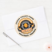 Beehive Sunburst Goldenrod Honey Ronde Sticker (Envelop)