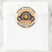 Beehive Sunburst Goldenrod Honey Ronde Sticker (Tas)