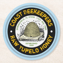 Beehive Tupelo Honey Light Blue Paper Onderzetters