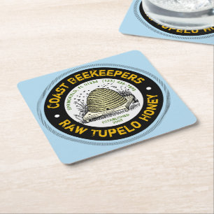 Beehive Tupelo Honey Light Blue Paper Onderzetters
