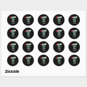 BEËINDIG DE BELEGERING RONDE STICKER (Vel)