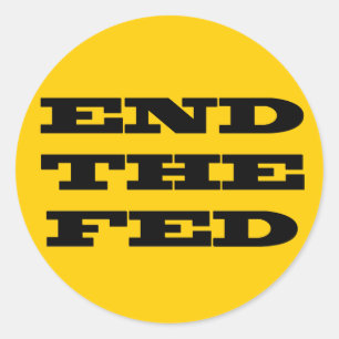 BEËINDIG DE FED-Sticker Ronde Sticker