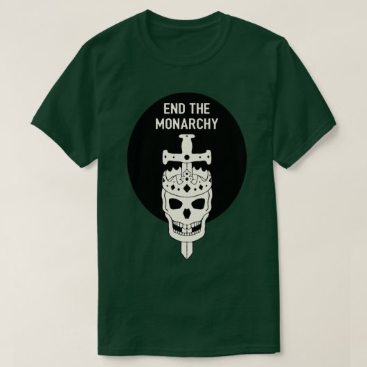 Beëindig de monarchie t-shirt (Design voorkant)
