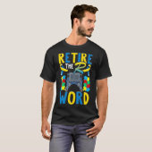 Beëindig de Ongeschiktheid van R Word onderaan Syn T-shirt (Voorkant volledig)