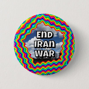 Beëindig de oorlog in Iran (u kunt de woorden wijz Ronde Button 5,7 Cm