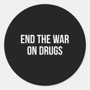 Beëindig de oorlog tegen drugs - ronde sticker