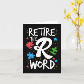 Beëindig de R Word Autisme Awareness Support Speci Kaart (Gele Bloem)