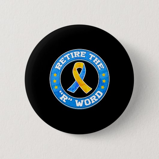 Beëindig de R Word Down Syndrome Awareness Special Ronde Button 5,7 Cm (Voorkant)
