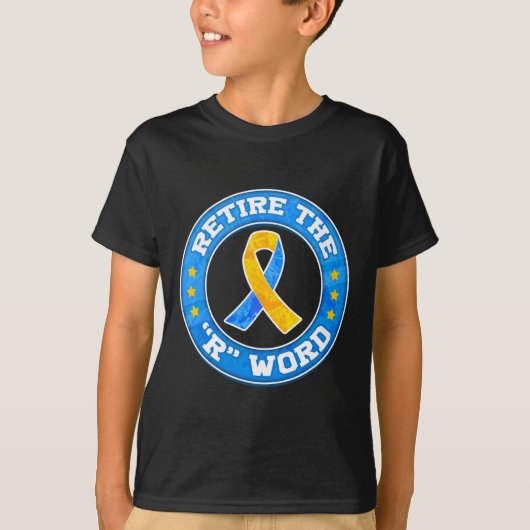 Beëindig de R Word Down Syndrome Awareness Special T-shirt (Voorkant)