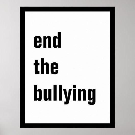 Beëindig het Poster van het Bullying (5 grootte-zi (Voorkant)