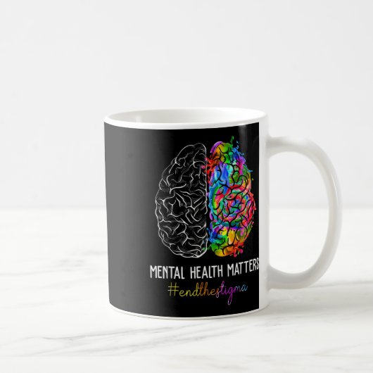 Beëindig het stigma dat geestelijke gezondheid bew koffiemok (Rechts)
