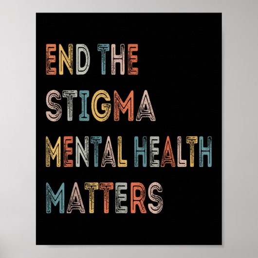 Beëindig het stigma dat geestelijke gezondheid bew poster (Voorkant)
