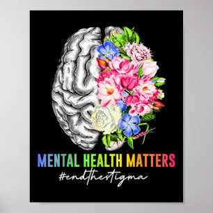 Beëindig het stigma dat geestelijke gezondheid bew poster